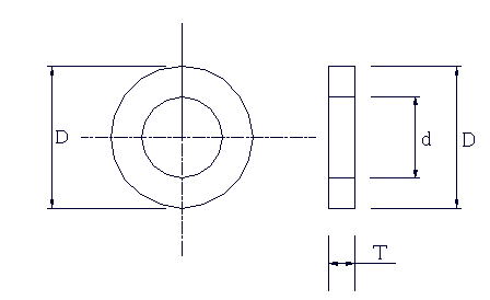 モリブデンワッシャー寸法図