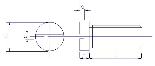 モリブデンボルト寸法図